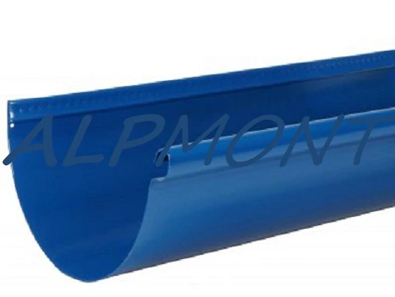 Okapový žlab r.š.400mm pozinkovaný lakovaný RAL 5010 enziánová modrá dl.3m