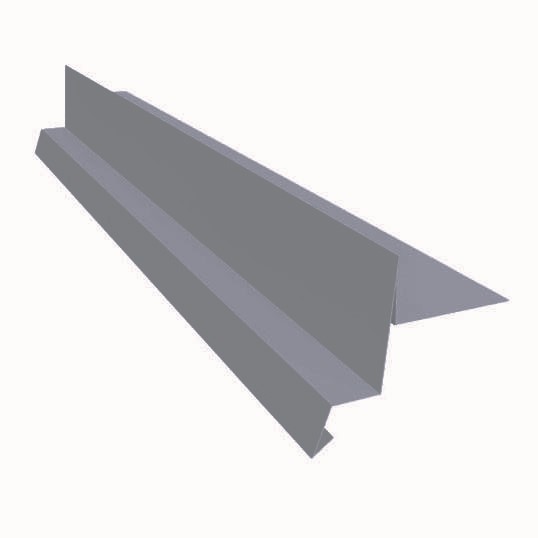 Závětrná lišta klasik s okapnicí r.š.250mm poplastovaný plech RAL 7040 světle šedá dl.2m