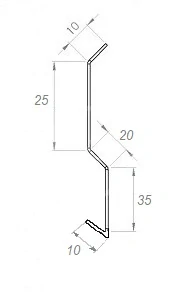 Krycí lišta stěnová r.š.140mm Al Hliník přírodní dl.2m