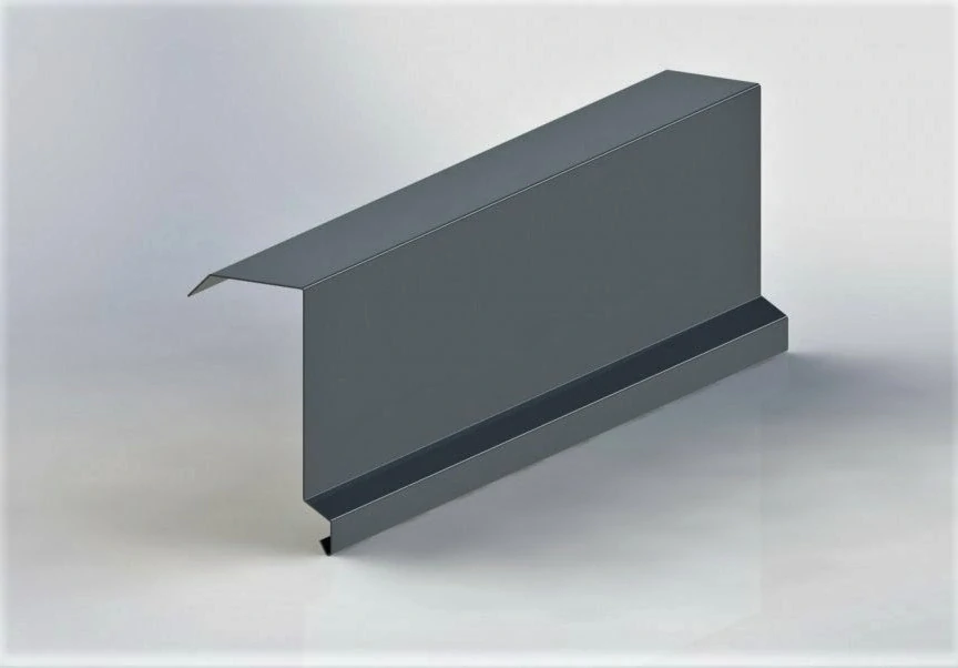 Závětrná lišta horní s okapnicí r.š.200mm Al Hliník STUCCO RAL 7016 antracit dl.2m