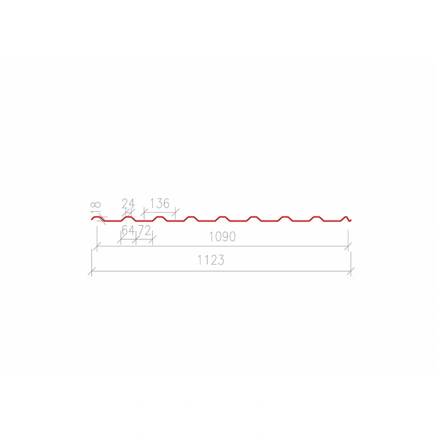 COMAX Trapéz TR18, TR35, TR40, TR50 pozink 0.5, 0.75, 0.8, 1mm přírodní