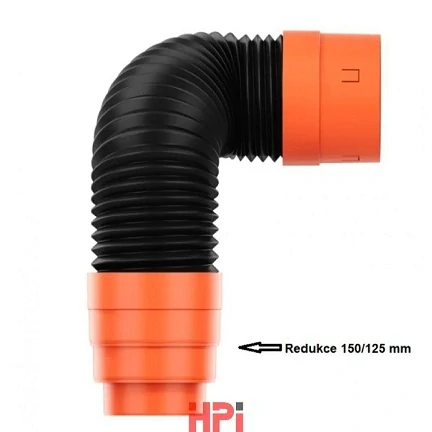 Napojení větracího komínu (flex-hadice) – 150 mm