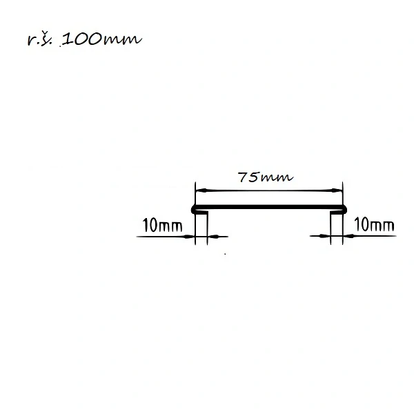Krycí lišta přítlačná r.š.200m pozinkovaná lakovaná RAL 3005 červená vínová dl.2m