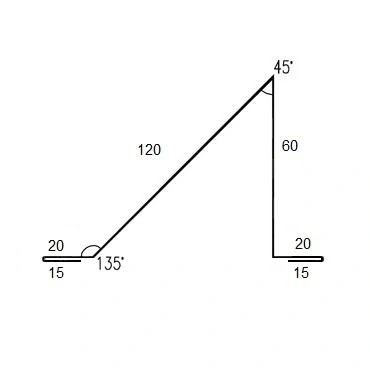Sněhový zachytávač r.š.200mm pozinkovaný FeZn dl.2m