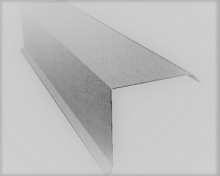 Závětrná lišta horní s odkapem pozinkovaná FeZn dl.2m