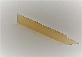 Rohová lišta Měď Cu pro závětrnou lištu závěsnou dl.2m