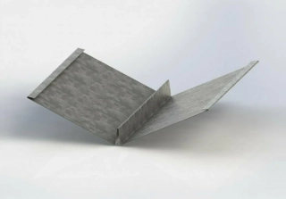 Úžlabí se stojatou drážkou AluZinek dl.2m