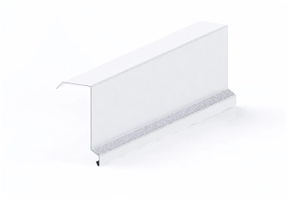 Závětrná lišta horní s okapnicí Al Hliník přírodní dl.2m