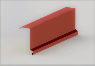 Závětrná lišta horní s okapnicí Al Hliník Lakovaný RAL dl.2m