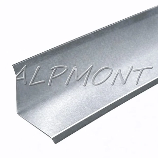 Koutová lišta s přihnutím ke zdi pozinkovaná dl.2m