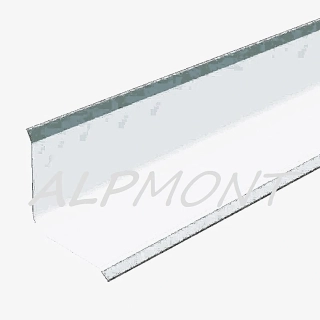 Koutová lišta s přihnutím ke zdi Al Hliník přírodní dl.2m