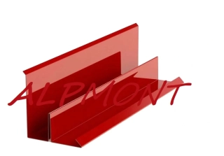 Lemování zdí klasik boční s vodní drážkou pozink Lakovaný RAL