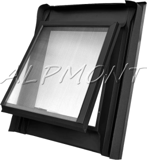Střešní okno KMB ROTA kovové - 600x600 mm černé