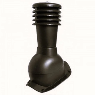 Set odvětrávací hnědý nízká vlna pro plechovou tvarovanou krytinu – průměr 110 mm