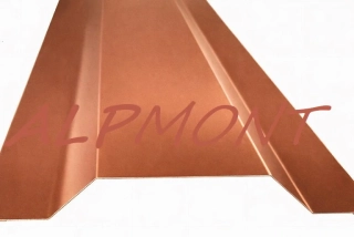 Krycí lišta přítlačná koso zvýšená Měděná Cu dl.1-2m